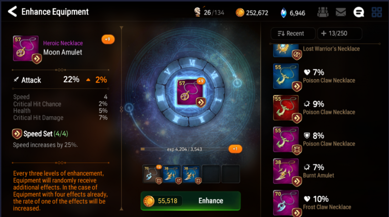 Amélioration d'équipement